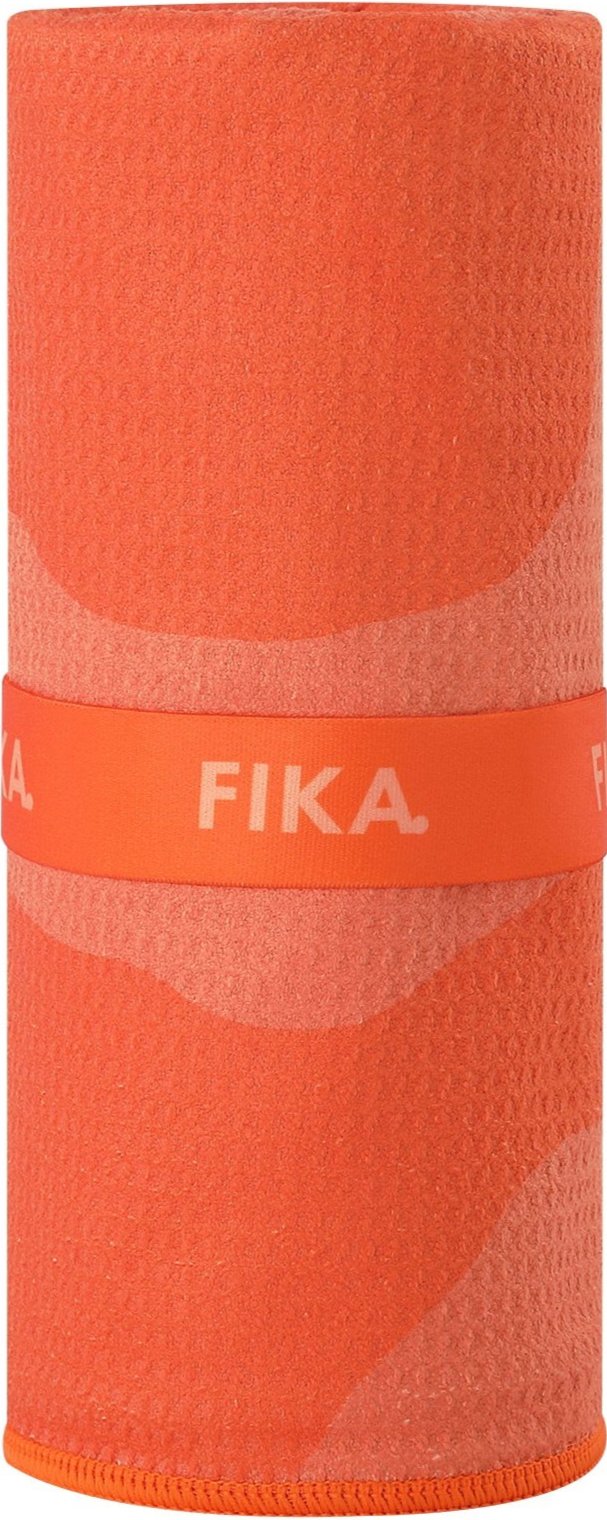 FIKA oranje yogamat, rolvorm, ideaal voor yoga en fitness, met trendy design en grip.